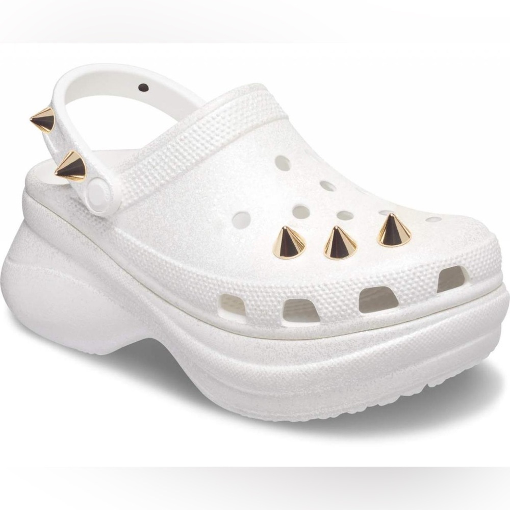 Crocs Classic Bae Glitter Stud Platform Clogs